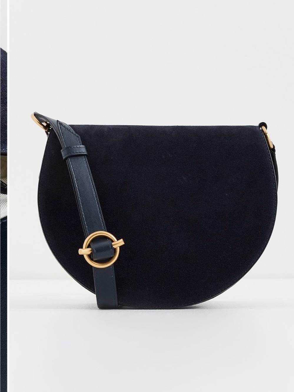Wandler Kate Leather Saddle Bag Suede
